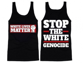 Muskelshirt/Tank Top - Stop the White Genocide - schwarz Muskelshirt/Tank Top - Stop the White Genocide - schwarz