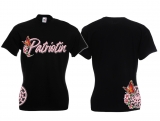 Frauen T-Shirt - Patriotin - schwarz/pink