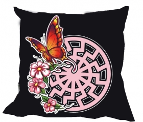 Kissen - Schwarze Sonne - Schmetterling/Pink Kissen - Schwarze Sonne - Schmetterling/Pink
