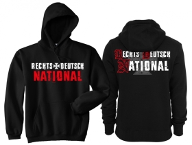 Frauen - Kapuzenpullover - Rechts - Deutsch - National - schwarz Frauen - Kapuzenpullover - Rechts - Deutsch - National - schwarz