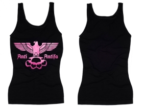 Frauen Top - Anti Antifa - Adler mit Schlagring - Pink Frauen Top - Anti Antifa - Adler mit Schlagring - Pink