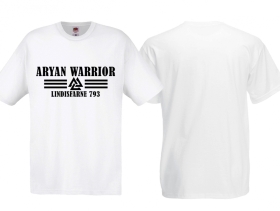 T-Hemd - Aryan Warrior - Lindisfarne 793 - Logo - weiß T-Hemd - Aryan Warrior - Lindisfarne 793 - Logo - weiß