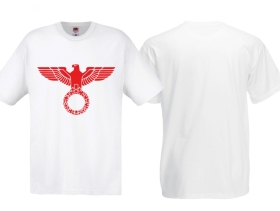 T-Hemd - Adler mit Kreis - Weiß/Rot T-Hemd - Adler mit Kreis - Weiß/Rot