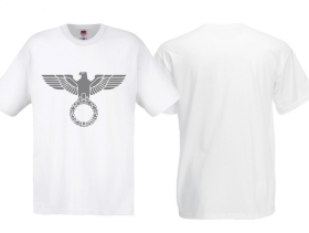 T-Hemd - Adler mit Kreis - Weiß/Grau T-Hemd - Adler mit Kreis - Weiß/Grau