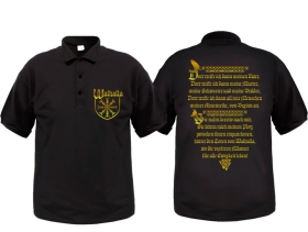 Polo-Shirt - Walhalla - Brust klein - gold Polo-Shirt - Walhalla - Brust klein - gold