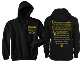 Kapuzenpullover - Walhalla - Brust klein - gold Kapuzenpullover - Walhalla - Brust klein - gold