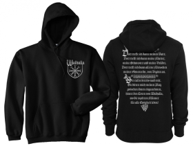Kapuzenpullover - Walhalla - Brust klein - silber Kapuzenpullover - Walhalla - Brust klein - silber