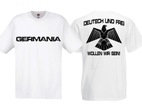 T-Hemd - Deutsch und Frei - Weiß T-Hemd - Deutsch und Frei - Weiß