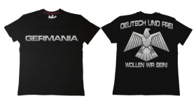 Premium Shirt - Deutsch und Frei - schwarz Premium Shirt - Deutsch und Frei - schwarz