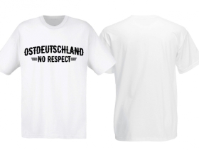 Frauen T-Shirt - Ostdeutschland - No Respect - weiß/schwarz - Motiv 2 Frauen T-Shirt - Ostdeutschland - No Respect - weiß/schwarz - Motiv 2
