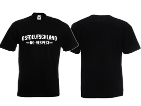 Frauen T-Shirt - Ostdeutschland - No Respect - schwarz/weiß - Motiv 2 Frauen T-Shirt - Ostdeutschland - No Respect - schwarz/weiß - Motiv 2