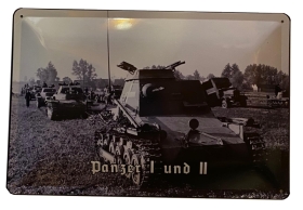 Blechschild - Panzer I & II - D165 (94) Blechschild - Panzer I & II - D165 (94)