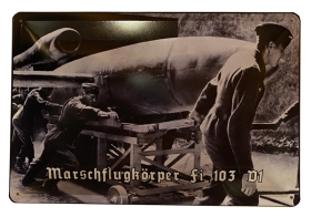 Blechschild - Marschflugkörper Fi 103 V1 - D160 (89) Blechschild - Marschflugkörper Fi 103 V1 - D160 (89)