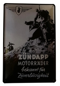 Blechschild - Zündapp - Motorräder - Motiv 2 - D153 (47) Blechschild - Zündapp - Motorräder - Motiv 2 - D153 (47)