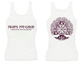 Frauen Top - Aryan Valkyrie - Vegvisir - weiß/lila Frauen Top - Aryan Valkyrie - Vegvisir - weiß/lila