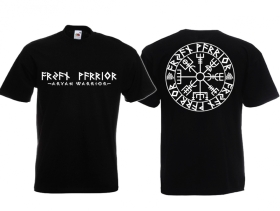 T-Hemd - Aryan Warrior - Vegvisir Runenschrift - schwarz/weiß T-Hemd - Aryan Warrior - Vegvisir Runenschrift - schwarz/weiß