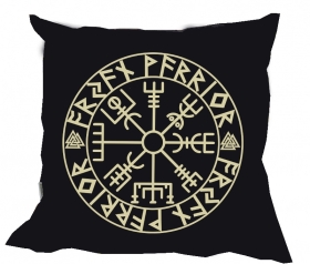 Kissen - Aryan Warrior - Vegvisir - schwarz/beige Kissen - Aryan Warrior - Vegvisir - schwarz/beige