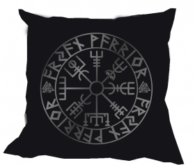 Kissen - Aryan Warrior - Vegvisir - schwarz/silber Kissen - Aryan Warrior - Vegvisir - schwarz/silber