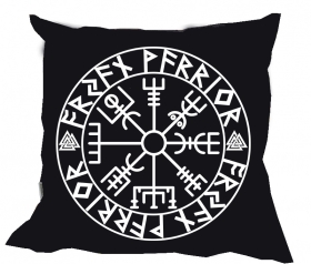 Kissen - Aryan Warrior - Vegvisir - schwarz/weiß Kissen - Aryan Warrior - Vegvisir - schwarz/weiß
