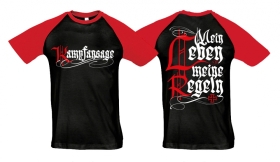 Raglan T-Shirt - Kampfansage - schwarz/rot Raglan T-Shirt - Kampfansage - schwarz/rot