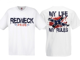 T-Hemd - Redneck - My Life my Rules - weiß T-Hemd - Redneck - My Life my Rules - weiß