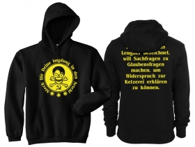 Kapuzenpullover - Steck dir deine Impfung in den Arsch - Motiv 2 Kapuzenpullover - Steck dir deine Impfung in den Arsch - Motiv 2