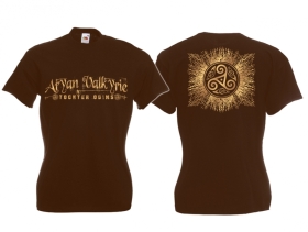 Frauen T-Shirt - Aryan Valkyrie - Tochter Odins - braun Frauen T-Shirt - Aryan Valkyrie - Tochter Odins - braun