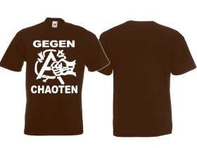 Frauen T-Shirt - Gegen Chaoten - braun Frauen T-Shirt - Gegen Chaoten - braun