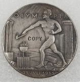 Gedenkmünze - Medallie - Olympia 1936 - BERLIN - silbern - Sammleranfertigung