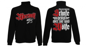 Stehkragen-Jacke - Werwolf - großer Frontdruck - schwarz Stehkragen-Jacke - Werwolf - großer Frontdruck - schwarz