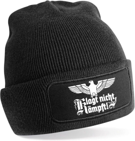 Mütze - BD - Reichsadler - Klagt nicht, kämpft - schwarz/weiß Mütze - BD - Reichsadler - Klagt nicht, kämpft - schwarz/weiß