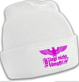 Mütze - BD - Reichsadler - Klagt nicht, kämpft - weiß/pink Mütze - BD - Reichsadler - Klagt nicht, kämpft - weiß/pink