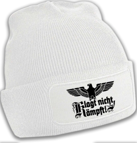 Mütze - BD - Reichsadler - Klagt nicht, kämpft - weiß/schwarz Mütze - BD - Reichsadler - Klagt nicht, kämpft - weiß/schwarz