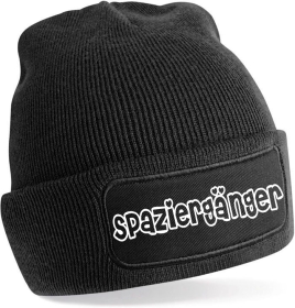 Mütze - BD - Spaziergänger - Herzschrift - schwarz Mütze - BD - Spaziergänger - Herzschrift - schwarz