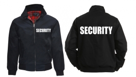 Harrington Jacke - bedruckt - schwarz - Security Harrington Jacke - bedruckt - schwarz - Security