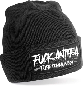 Mütze - BD - Fuck Antifa - Fuck Communism - schwarz/weiß Mütze - BD - Fuck Antifa - Fuck Communism - schwarz/weiß