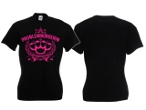 Frauen T-Shirt - Problembürgerin - schwarz/pink