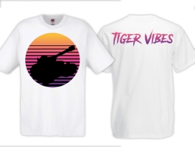 Frauen T-Shirt - Retro - Tiger Vibes - weiß Frauen T-Shirt - Retro - Tiger Vibes - weiß