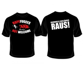 T-Hemd - Rapefugees not Welcome T-Hemd - Rapefugees not Welcome