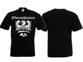 T-Hemd - Oberschlesien mit Adler - schwarz T-Hemd - Oberschlesien mit Adler - schwarz