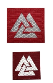 Aufnäher Reflektor - Valknut - rot Aufnäher Reflektor - Valknut - rot