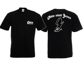 Frauen T-Shirt - Odin statt Jesus - Motiv 1 - schwarz Frauen T-Shirt - Odin statt Jesus - Motiv 1 - schwarz