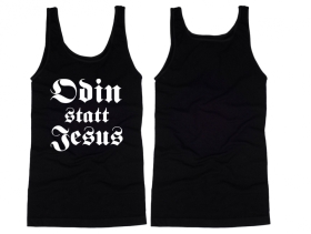 Muskelshirt/Tank Top - Odin statt Jesus - Motiv 3 - schwarz/weiß Muskelshirt/Tank Top - Odin statt Jesus - Motiv 3 - schwarz/weiß