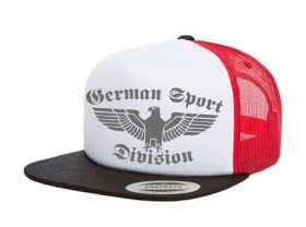 Cap German Sport Division Adler - 3-Tone - schwarz/weiß/rot - Trucker Cap Cap German Sport Division Adler - 3-Tone - schwarz/weiß/rot - Trucker Cap