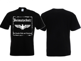 T-Hemd - Heimatschutz für Familie Volk und Vaterland - schwarz/weiß T-Hemd - Heimatschutz für Familie Volk und Vaterland - schwarz/weiß