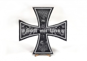 Schieferplatte - Eisernes Kreuz - Gott mit uns Schieferplatte - Eisernes Kreuz - Gott mit uns