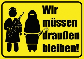 Wir müssen draußen bleiben - Aufkleber Paket 10 Stück Wir müssen draußen bleiben - Aufkleber Paket 10 Stück