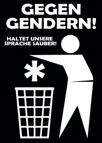 Gegen Gendern - Haltet unsere Umwelt sauber! - Aufkleber Paket 50 Stück Gegen Gendern - Haltet unsere Umwelt sauber! - Aufkleber Paket 50 Stück