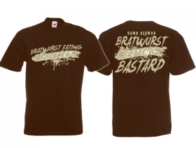 T-Hemd - Bratwurst eating Bastard - braun/beige T-Hemd - Bratwurst eating Bastard - braun/beige