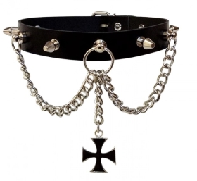 Halsband - Choker - Killernieten & Eisernes Kreuz